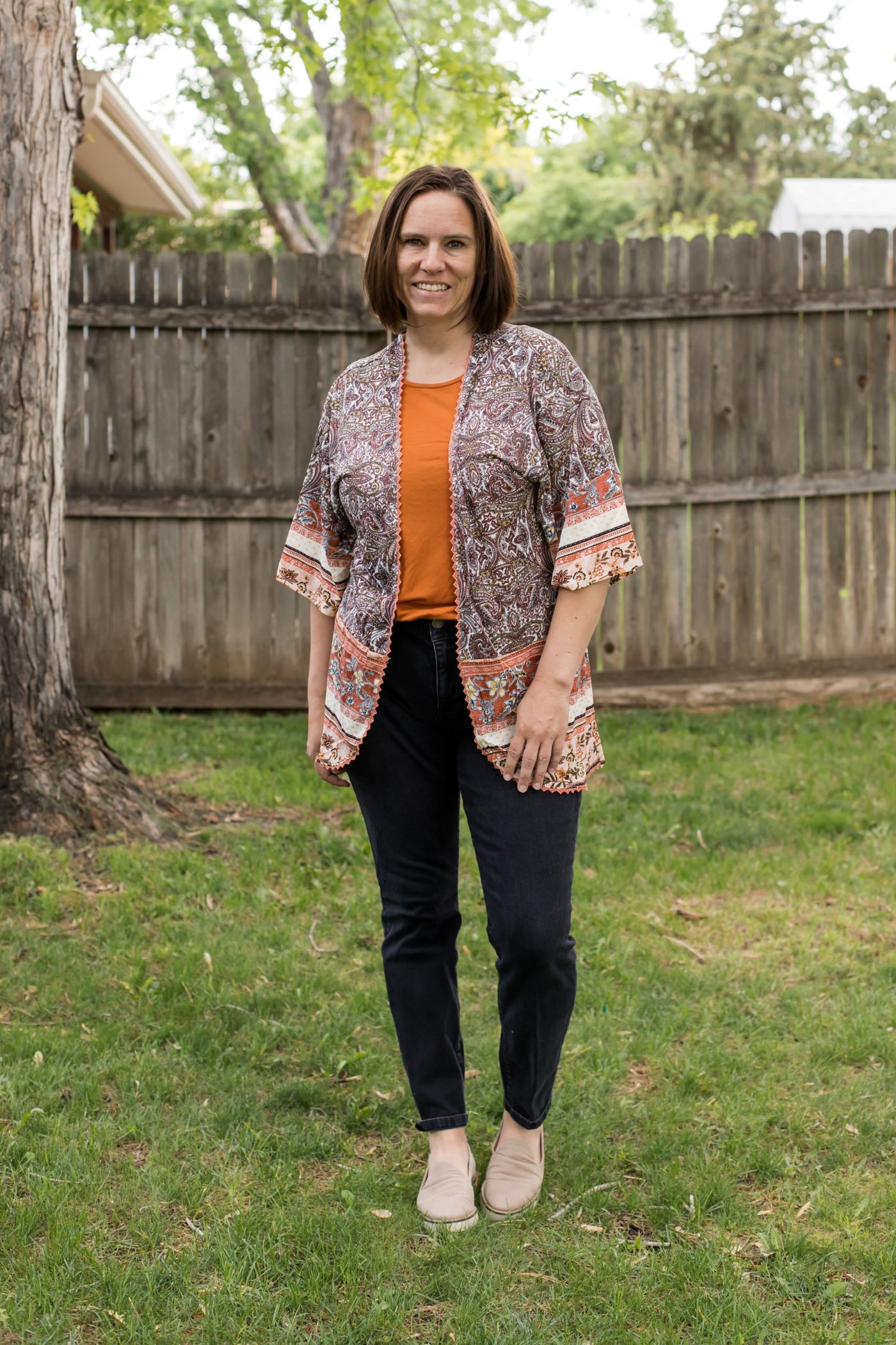 Printed Cardigan-Shirts & Tops-K&C - Absolutely Famous-Stella Violet Boutique in Arvada, Colorado
