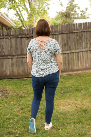 Scoop Neck Top with Back Strappy Detail-Shirts & Tops-Sew In Love-Stella Violet Boutique in Arvada, Colorado