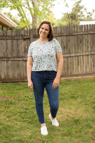 Scoop Neck Top with Back Strappy Detail-Shirts & Tops-Sew In Love-Stella Violet Boutique in Arvada, Colorado