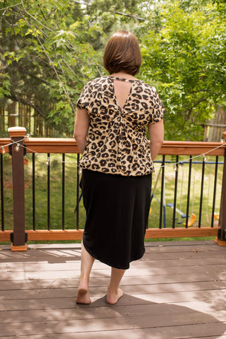 Self-Tie Tulip Hem Skirt-Knee-Length Skirts-Zenana-Stella Violet Boutique in Arvada, Colorado