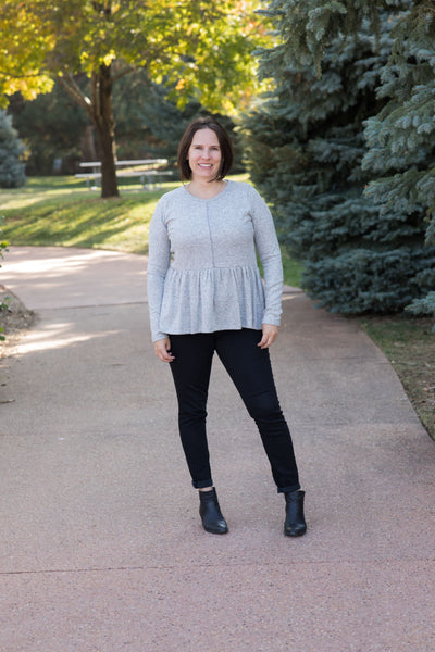 Taylor Peplum Sweater-Sweaters-Staccato-Stella Violet Boutique in Arvada, Colorado