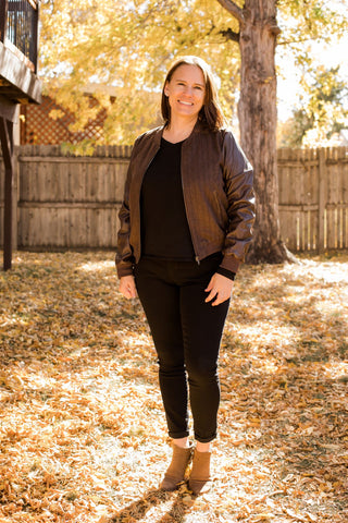 Wool Bomber Jacket-Outerwear-Easel-Stella Violet Boutique in Arvada, Colorado