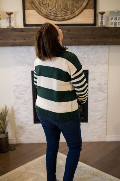 Striped Popcorn Sweater-Sweater-Zenana-Stella Violet Boutique in Arvada, Colorado
