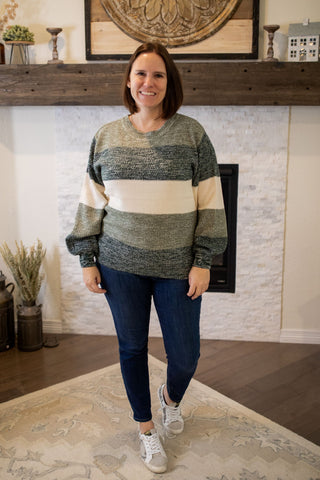 Z Wide Stripe Sweater-Shirts & Tops-Zenana-Stella Violet Boutique in Arvada, Colorado