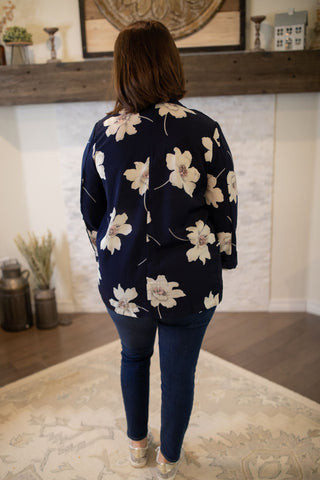 Floral Open Front Blazer-Coats & Jackets-Allie Rose-Stella Violet Boutique in Arvada, Colorado