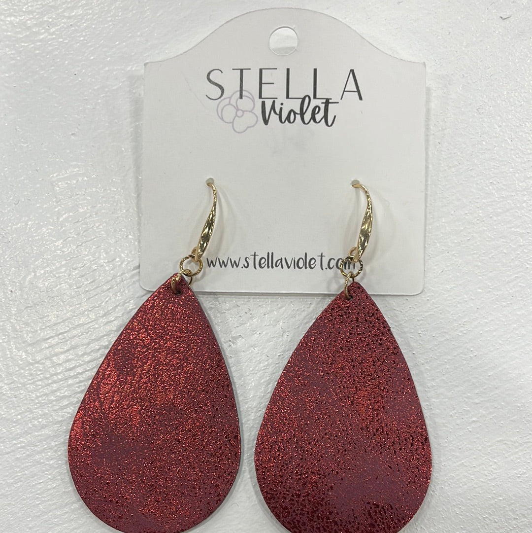 Must-Have Metallic Teardrop Leather Earring-Stella Violet-Stella Violet Boutique in Arvada, Colorado
