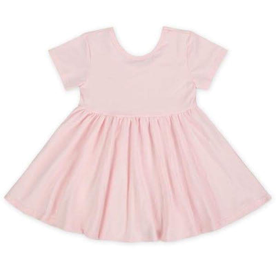 Light Pink Short Sleeve Twirl Dress-Dress-Mila & Rose-Stella Violet Boutique in Arvada, Colorado